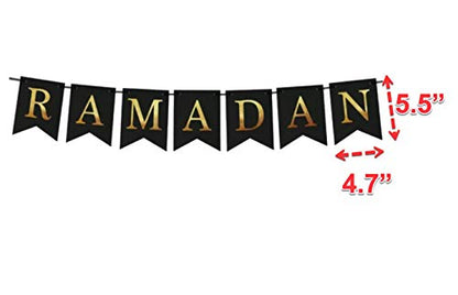 Ramadan Kareem Eid Mubarak Decorations Bunting Banners Kullu am wa antum bikhair Balloons Latex Islamic Balloons Birthday Party Black, Gold, Silver Balloon Banners Latex 5.5" Each (Black) - color: Gold,silver