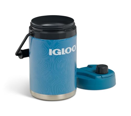 Igloo Trailmate Hybrid 54 oz Insulated Water Bottle, Large Sports Water Jug, Beverage Cooler, Modern Blue - color: Modern Blue