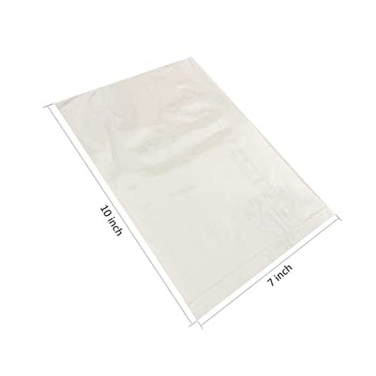 Geoyee 200ct 7x10 Inches Flat Open End Clear Plastic Poly Bags 1.6 Mil, Clear Plastic Poly Bags for Cloth, Notebooks, Pens, Markers, Small Business(7x10-200pcs) - size: 7x10 inches