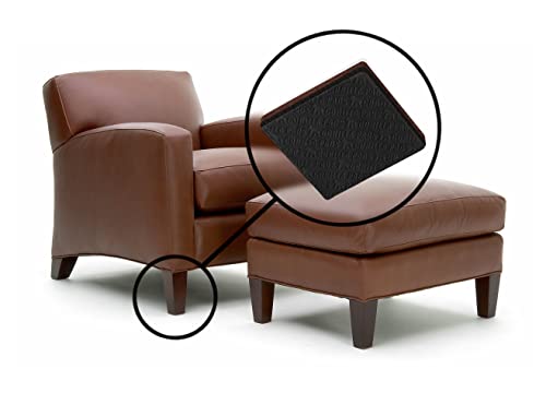 Slipstick GorillaPads Non Slip Furniture Pads/Gripper Feet Floor Protectors (Set of 8) Premium 3 Inch Square Self Adhesive Rubber Stoppers for Furniture Legs, Black, CB155-8 - size: 3" Square x 8