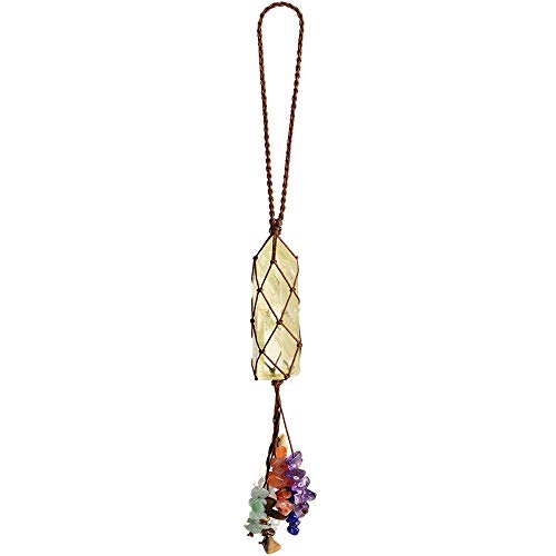 Home Decor Hanging Ornaments Natural Citrine Chakra Ornaments Gemstones Reiki Feng Shui Ornament Window Car Ornament - color: A-style 3