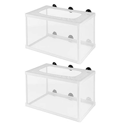 HANABASS 2pcs Fish Net Breeder Box Cups for Aquarium Isolation Hatchery for Fry Increases Survival Rate Fish Tanks