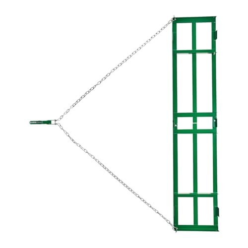 VEVOR Drag Harrow, 8 ft Heavy Duty Tow Behind Drag Harrow with Adjustable Bars & 72 in Chain, Driveway Grader Landscape Rake for ATV, UTV, Tractor, Mower Tow Behind Yard Lawn Leveling Tool - size: 8 FT- Green
