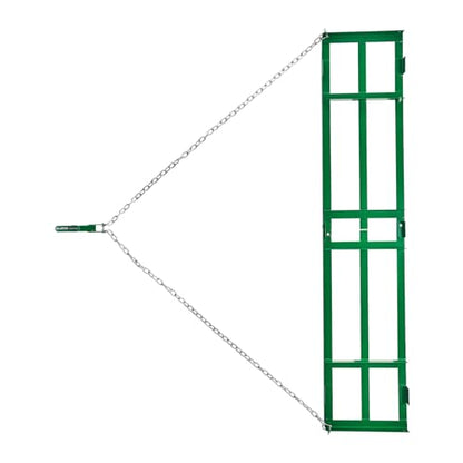 VEVOR Drag Harrow, 8 ft Heavy Duty Tow Behind Drag Harrow with Adjustable Bars & 72 in Chain, Driveway Grader Landscape Rake for ATV, UTV, Tractor, Mower Tow Behind Yard Lawn Leveling Tool - size: 8 FT- Green