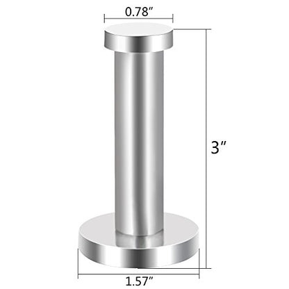 EBOOT 6 Pieces Stainless Steel Wall Mount Robe Coat Hook Towel Wall Hook (3 Inch, Silver)