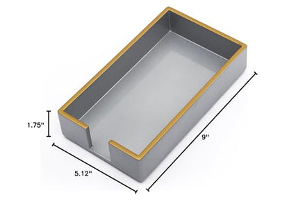 Paper Hand Towel Tray - Paper Guest Napkin Holder (Silver) - color: Silver