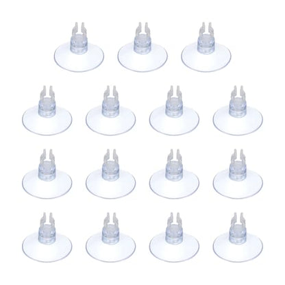 Aquarium Suction Cups, Fish Tank Suction Cups Clips Airline Tube Holders Clamps (Plastic, 15Pcs, Clear) for 0.2" Fish Tank Airline Tubing Binding Moss Shrimp Nest, 5x25MM - color: Clear, size: 5x25MM