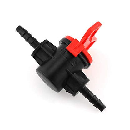 DGZZI Barbed Ball Valve 4PCS 1/4-Inch ID in-Line Ball Valves Shut-Off Switch Hose Barb Connectors for Drip Irrigation and Aquariums