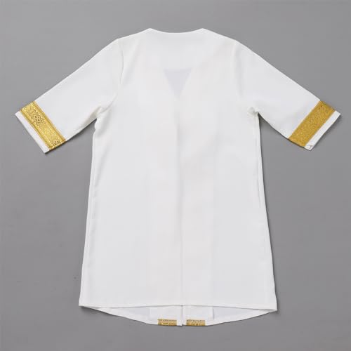 Newborn Baby Boys Muslim Ramadan Robe Long Sleeve Abaya Sets Eid Kaftan Dubai Islamic Outfits Arabic Kid Thobe - color: White, size: 3-6 Months