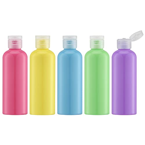 LISAPACK 3.4 oz Travel Bottles for Toiletries, Plastic Shampoo Containers - color: Multi-colored