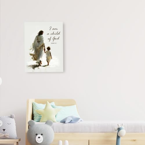 Jesus and Children Canvas Wall Art,Christian Classroom Decor - color: Kids Bible3
