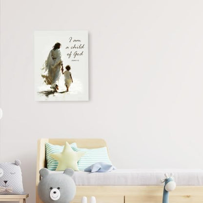Jesus and Children Canvas Wall Art,Christian Classroom Decor - color: Kids Bible3