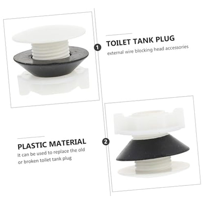 KALLORY Toilet Tank Plug 1/2 Inch Plastic Water Tower Plug Replacement with Airtight Seal for Toilet Tanks Fish Tanks Buckets 2 Pack Bathroom Accessories