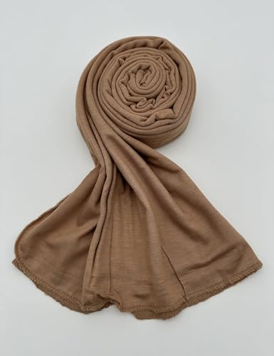 Premium Jersey Hijab Scarf for Women - Muslim Head Scarf - color: Camel