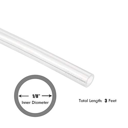 1/8" ID Silicon Tubing, JoyTube Food Grade Silicon Tubing 1/8" ID x 5/32" OD 3 Feet High Temp Pure Silicone Hose Tube for Home Brewing Winemaking - size: 1/8" ID x 5/32" OD, style: 3 Feet