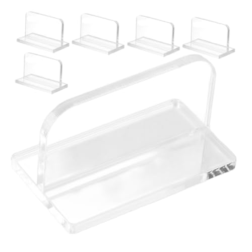 ULTECHNOVO 6pcs Self-Adhesive Acrylic Fish Tank Lid Grip Handles for Easy Aquarium Cover Accessory Fish Tank Parts for Convenient Use and Safe Support