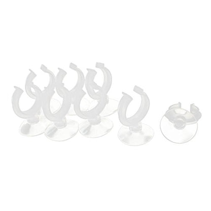 Aquarium Fish Tank Tube Heater Clip Holder Suction Cup 8Pcs Clear