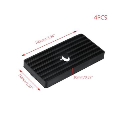 MY MIRONEY 4PCS 3.94" × 1.97" Rectangle Rubber Anti-Vibration Isolator Pads, Air Conditioner Shock Pads for Air Compressor, Air Conditioner Unit, HVAC, Treadmill - style: Rectangle
