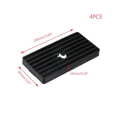 MY MIRONEY 4PCS 3.94" × 1.97" Rectangle Rubber Anti-Vibration Isolator Pads, Air Conditioner Shock Pads for Air Compressor, Air Conditioner Unit, HVAC, Treadmill - style: Rectangle
