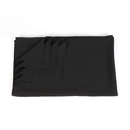 Yeieeo Chiffon Head Wraps for Women - Solid Color Fashion Bubble Chiffon Scarf Hijab - color: Black