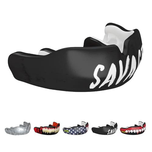 Damage Control Savage Custom Fit Mouthguard | Dentist-Designed, Easy Self-Impression Kit, Superior Fit, Protection & Breathability | Fast Turnaround for Athletes Made in USA - color: Savage