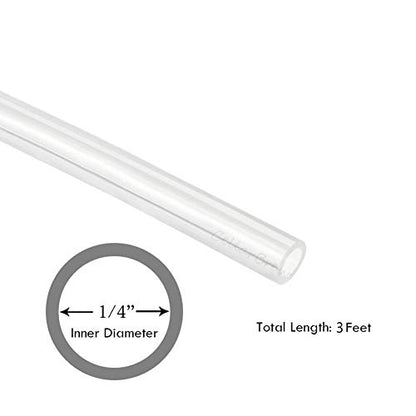 1/4" ID Silicon Tubing, JoyTube Food Grade Silicon Tubing 1/4" ID x 3/8" OD 3 Feet High Temp Pure Silicone Hose Tube for Home Brewing Winemaking - size: 1/4" ID x 3/8" OD, style: 3 Feet