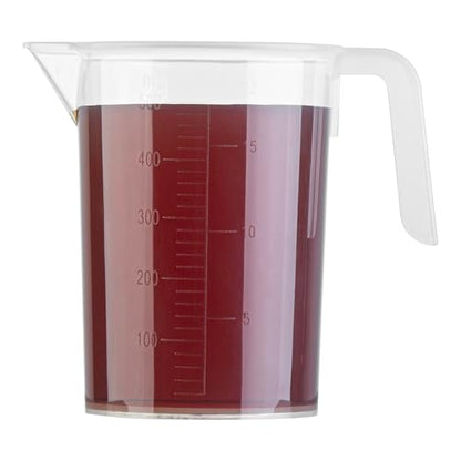 Restaurantware Measuring Cup, 16 Ounce Pack of 1 Conical Spout Liquid Scaling Vessel Embossed Ml and Oz Graduations, Clear Plastic Measuring Cup with Handle, For Cooking Baking For Oil Flour