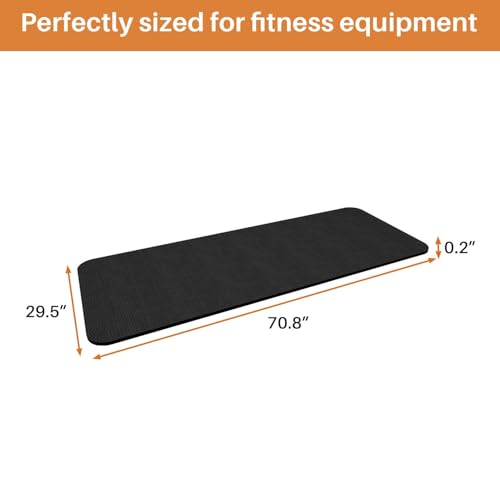 Treadmill Walking Pad Mat for Carpet Floors,Folding Treadmill Mat for Hardwood Floors,for Under Exercise Bike, Exercise Equipment Mat,Reduce Noise Shock Absorption - size: 70.8" X 29.5"