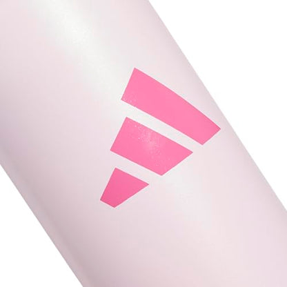 adidas Stainless Steel Metal Water Bottle 20 oz (600 mL) Screw Cap - color: Clear Pink/Grey/Pink Fusion