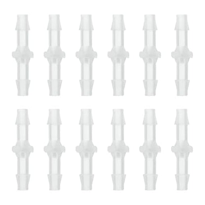 uxcell 12Pcs Plastic Hose Barb Fitting, 5/32" x 5/32" Barb Pipe Connectors Hose Fitting Adapter Splicer Mender Adapter Union for Fuel Gas Liquid Air Hose Repair - size: 5/32" x 5/32"