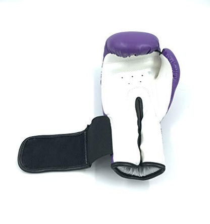 Boxing Gloves Purple Kickboxing, Grappling, Fighting, Muay Thai Training Boxing Bag Gloves, Punch Bags and Focus Pads Punching Plain-Blank Vinyl Gloves No Logo - size: 10oz