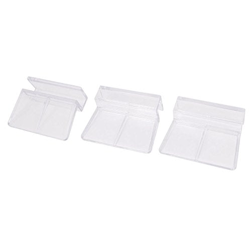 Ruilogod Plastic Glass Cover Aquarium Fishbowl Clip Support Holder 3 Pcs Clear (id: 4d3 094 ccc fe0 4f8