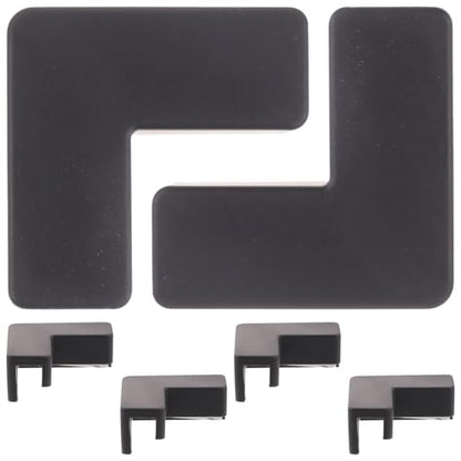 6pcs Black Silicone Fish Tank Corner Protectors, Soft Right-Angle Edge Guards for Aquarium and Pet Carrier Safety Bumpers