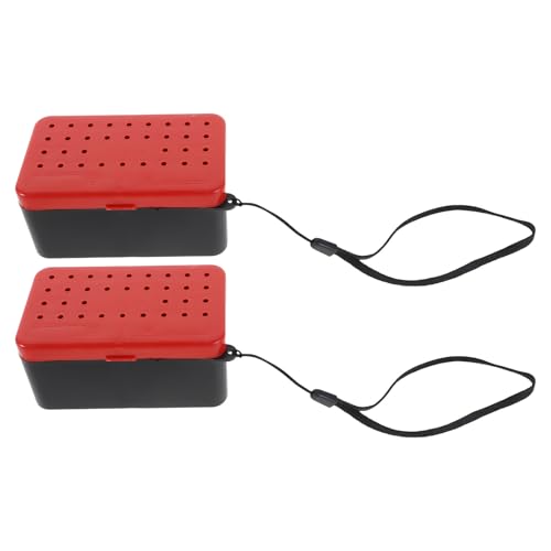 Double Layer Fishing Bait Box with Handle Breathable Worm Containers Leakproof Fishing Storage for Freshwater and Saltwater Angling