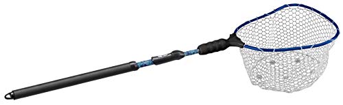 EGO S2 Kryptek Slider Fishing Net, Adjustable, Interchangeable Heads - size: Kryptek 29" to 60" Handle, 17" x 19" Hoop, style: Lightweight Non-tangle Clear Rubber Mesh