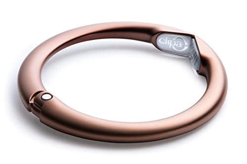 Clipa Bag Hangers The Ring that Opens into a Hook, Closes Automatically | Holds 33 lbs, Needs only 1/2" to Hang a Bag, Easy to Use with One Hand, in 9 available styles, 3 yr Warranty - color: Matte Bronze