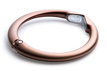 Clipa Bag Hangers The Ring that Opens into a Hook, Closes Automatically | Holds 33 lbs, Needs only 1/2" to Hang a Bag, Easy to Use with One Hand, in 9 available styles, 3 yr Warranty - color: Matte Bronze