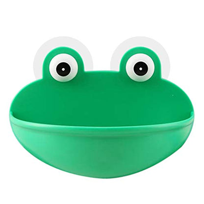 Frogs Shaped Soap Dish Holder with Suction Cups Kitchen Bathroom Soapbox for Case Household Accessory Planter Desktop Decoration
