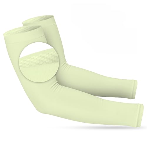 SportsTrail Cooling Arm Sleeves for Men & Women – Breathable, UV Sun Protection, Sports Arm Sleeves for Women, Men & Youth - color: 1 Pair: Pastel Green