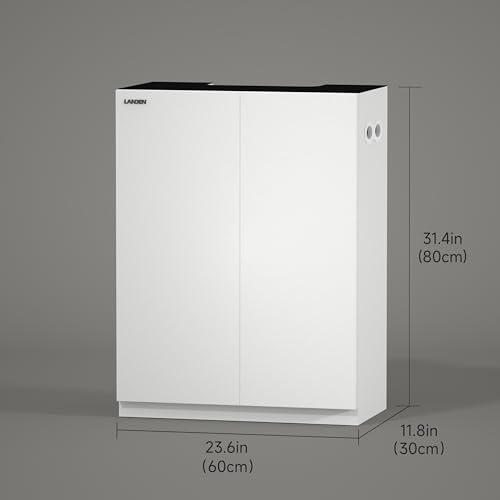 Aquarium Wooden Stand and Cabinet for up to 16 Gal Tank, Fish Reptile Sea Salt WaterTank Stand, Nano Foam Leveling Mat Included, W23.6xD11.8xH31.5 in, Wooden Matte White Painted(Stand Only) - color: White, size: W23.6xD11.8xH31.5in(60x30x80cm)