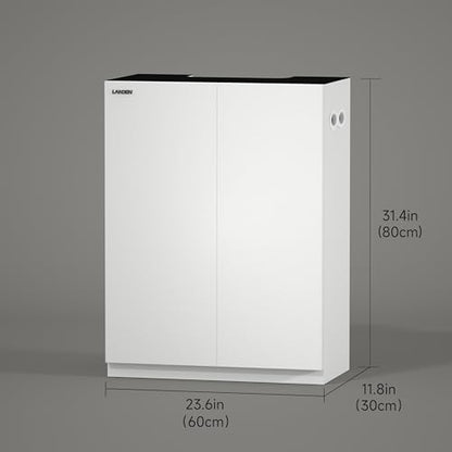 Aquarium Wooden Stand and Cabinet for up to 16 Gal Tank, Fish Reptile Sea Salt WaterTank Stand, Nano Foam Leveling Mat Included, W23.6xD11.8xH31.5 in, Wooden Matte White Painted(Stand Only) - color: White, size: W23.6xD11.8xH31.5in(60x30x80cm)