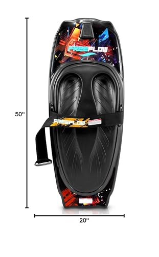 SereneLife Water Sport Kneeboard with Hook for Kids & Adults, Kneeboard with Strap for Boating, Waterboarding, Kneeling Boogie Boarding, Knee Surfing