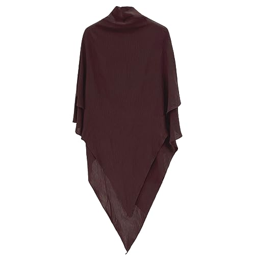 khalat Womens Muslim Prayer Dress Front Zipper Kaftan Islamic Robe Modest Solid Abayas for Women Muslim - color: Dark Coffee+hijab