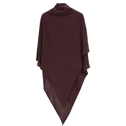 khalat Womens Muslim Prayer Dress Front Zipper Kaftan Islamic Robe Modest Solid Abayas for Women Muslim - color: Dark Coffee+hijab