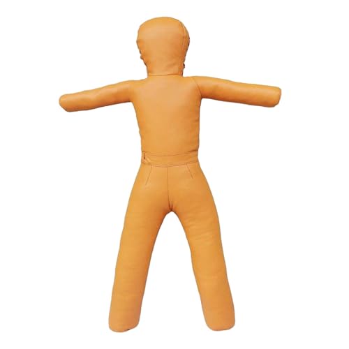 Grappling Dummy Professional Unfilled Jiu Grappling Dummy Multiuse Martial Arts Training Dummy PU Leather Wrestling Boxing Human Shape Suitable - color: Yellow