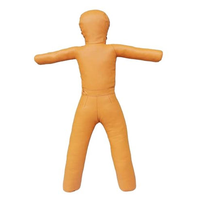 Grappling Dummy Professional Unfilled Jiu Grappling Dummy Multiuse Martial Arts Training Dummy PU Leather Wrestling Boxing Human Shape Suitable - color: Yellow