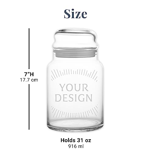 Let's Make Memories Personalized Pet Treat Jars - For Dog and Cat Owners, Pet Parents - Love - color: Love Pawprint