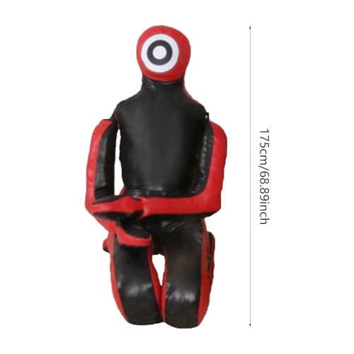 MMA Training Dummy for Grappling and Boxing, Unfilled Practice Tool, Red 68.8 inch