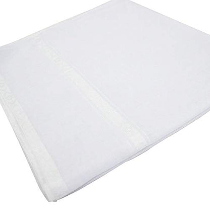 HOMELEX Keffiyeh Arab Head Scarf for Men Sheikh Muslim Turban Saudi Dubai Headwear - color: White-q