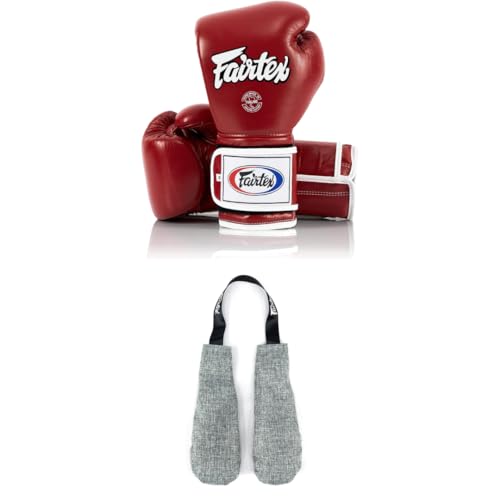 Fairtex BGV9 Boxing Gloves with Deodorizer Inserts | Mexican Style Glove for Hard Hitters + Odor & Moisture Absorber for Boxing, MMA, Muay Thai | Perfect Bundle for Clean & Durable Gear